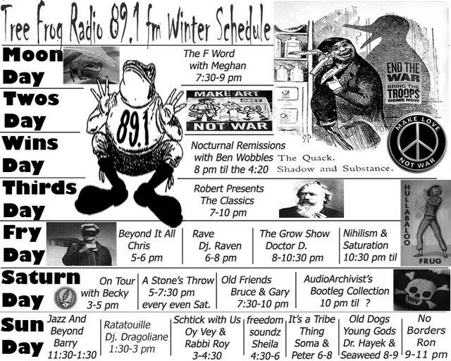 Tree Frog Radio Schedule 2007|