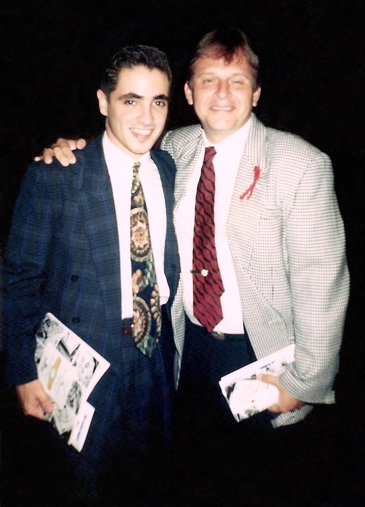 Pedro Zamora (left) with Alonso R. del Portillo in 1993