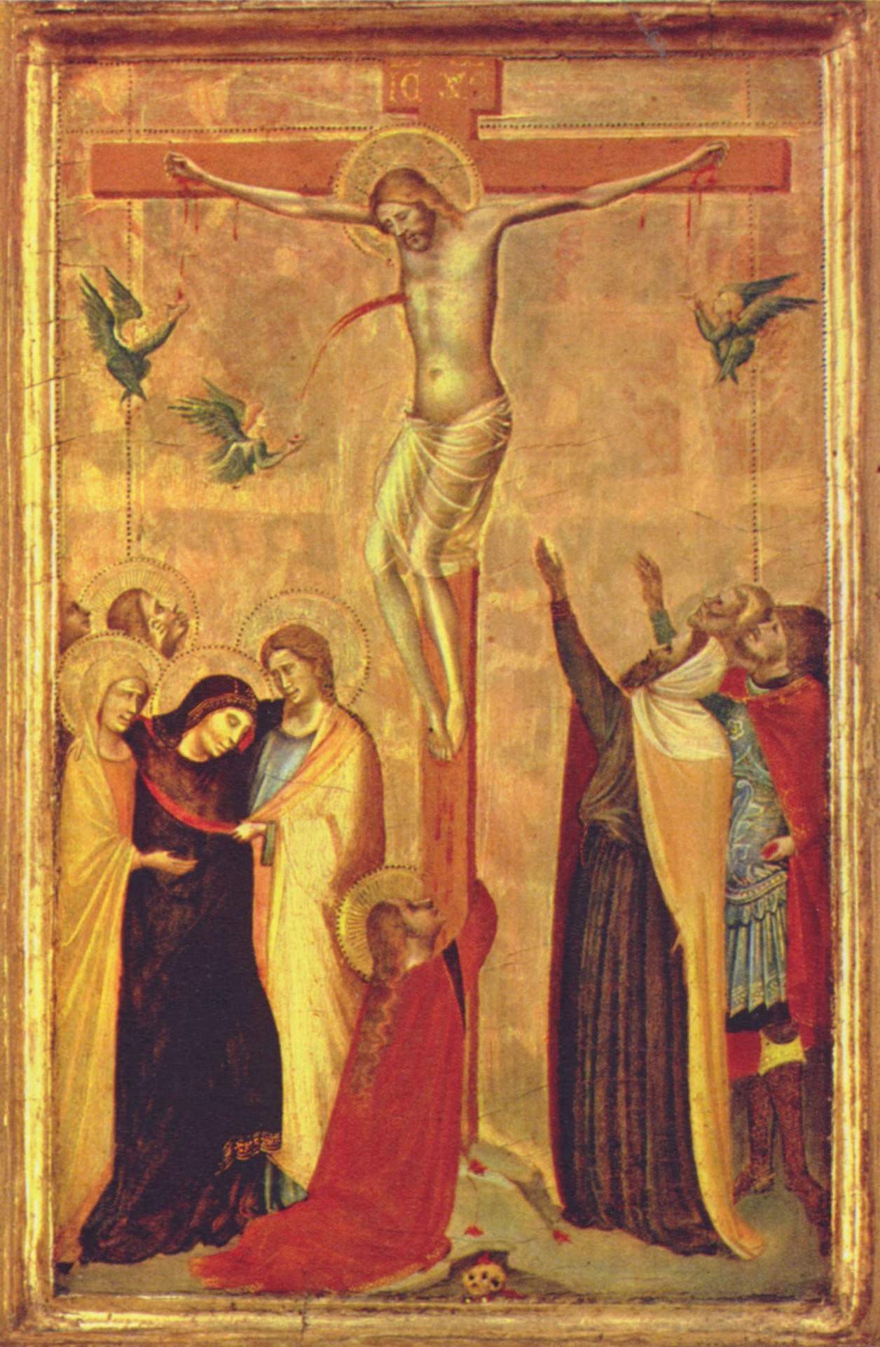 Christ crucified. Jesus Christ, who was spoken against, attacked and killed is a sign of contradiction, according to Catholic tradition.