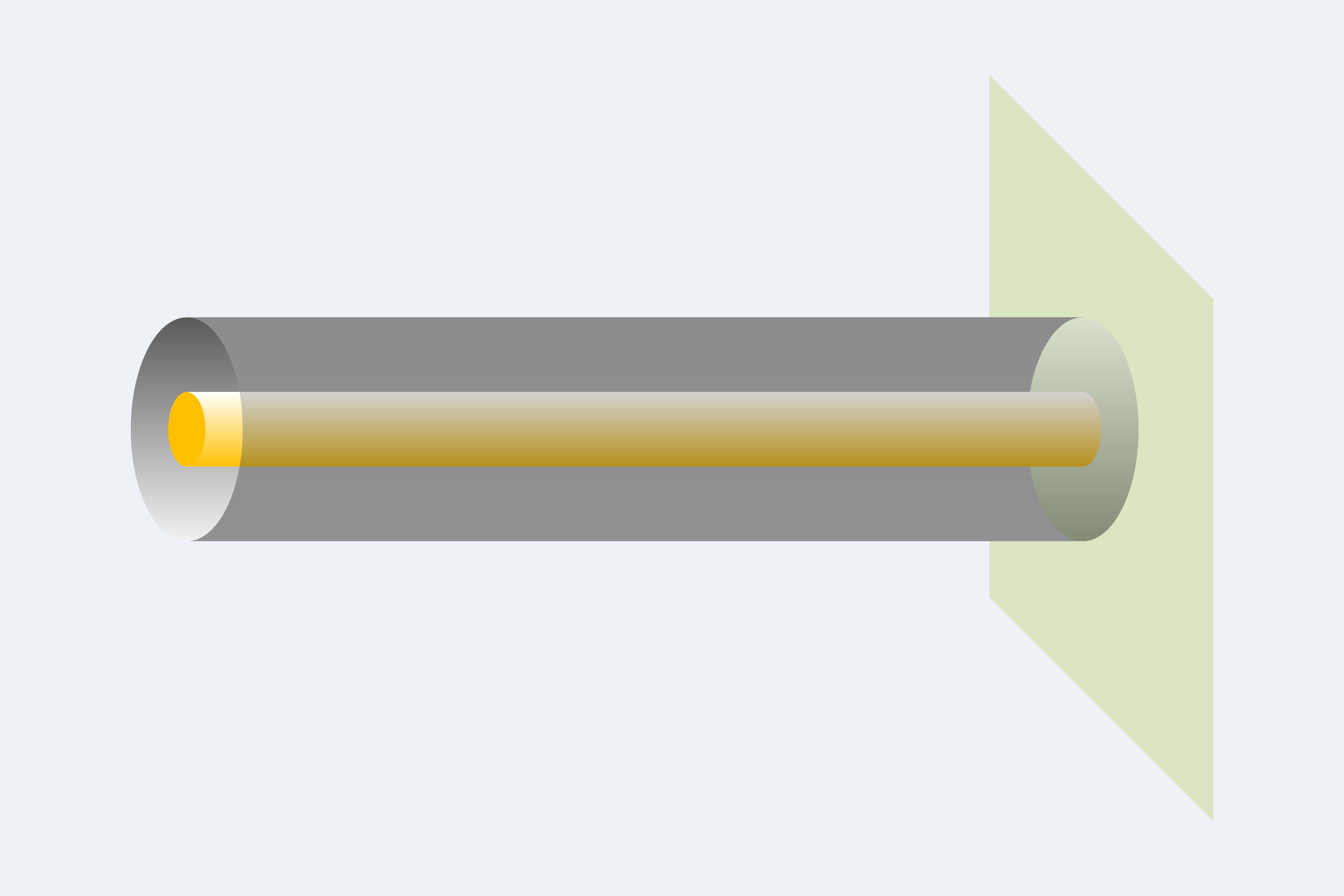 Example of a co-axial assembly. The cold supercritical CO2 would flow through the middle tube and then rise through the outer tube as it's heated