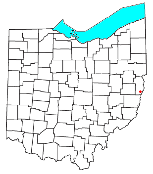Location of Hopewell in Jefferson County, Ohio