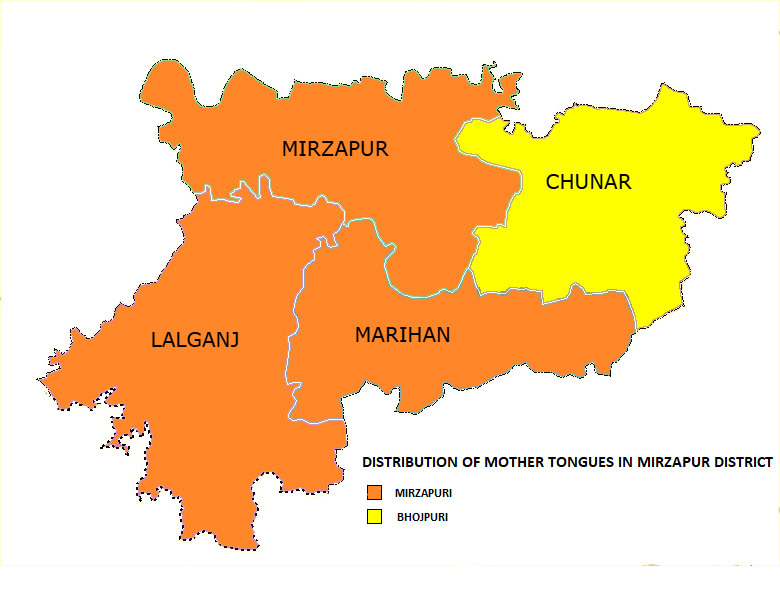 Distribution of mother tongues in Mirzapur District (Tehsil) Distribution of mother tongues in Mirzapur District (Tehsil)