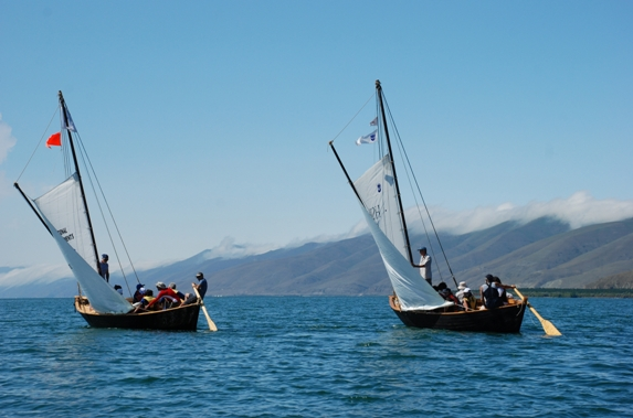 Two old ‘Sevanian’ sailing boats at Lake Sevan