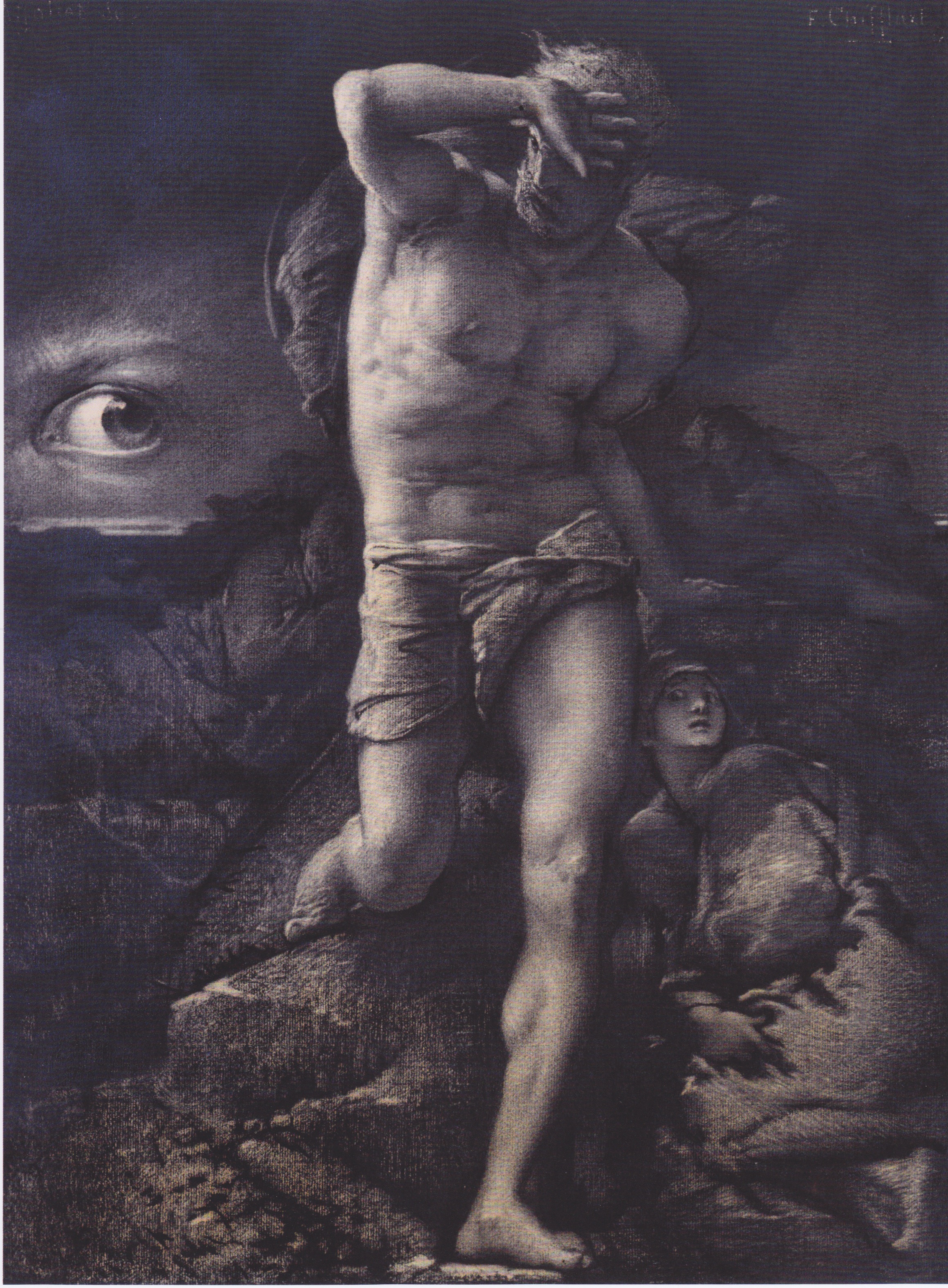 Victor Hugo's poem La Conscience, illustration by François Chifflart (1825-1901). Cain's "consciousness of guilt" after murdering Abel Victor Hugo's poem La Conscience, illustration by François Chifflart (1825-1901). Cain's "consciousness of guilt" after murdering Abel