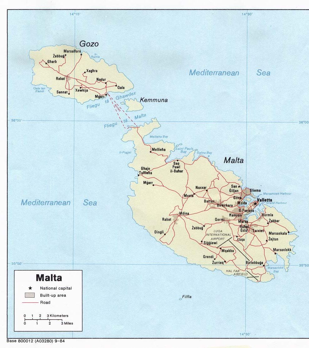 Map of Malta