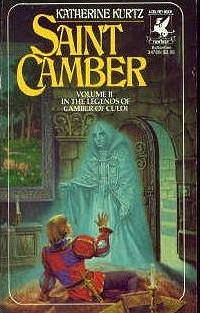 Camber MacRorie (right) appears to Guaire d'Arliss (left) on the cover of Saint Camber (1978); artwork by Darrell K. Sweet.