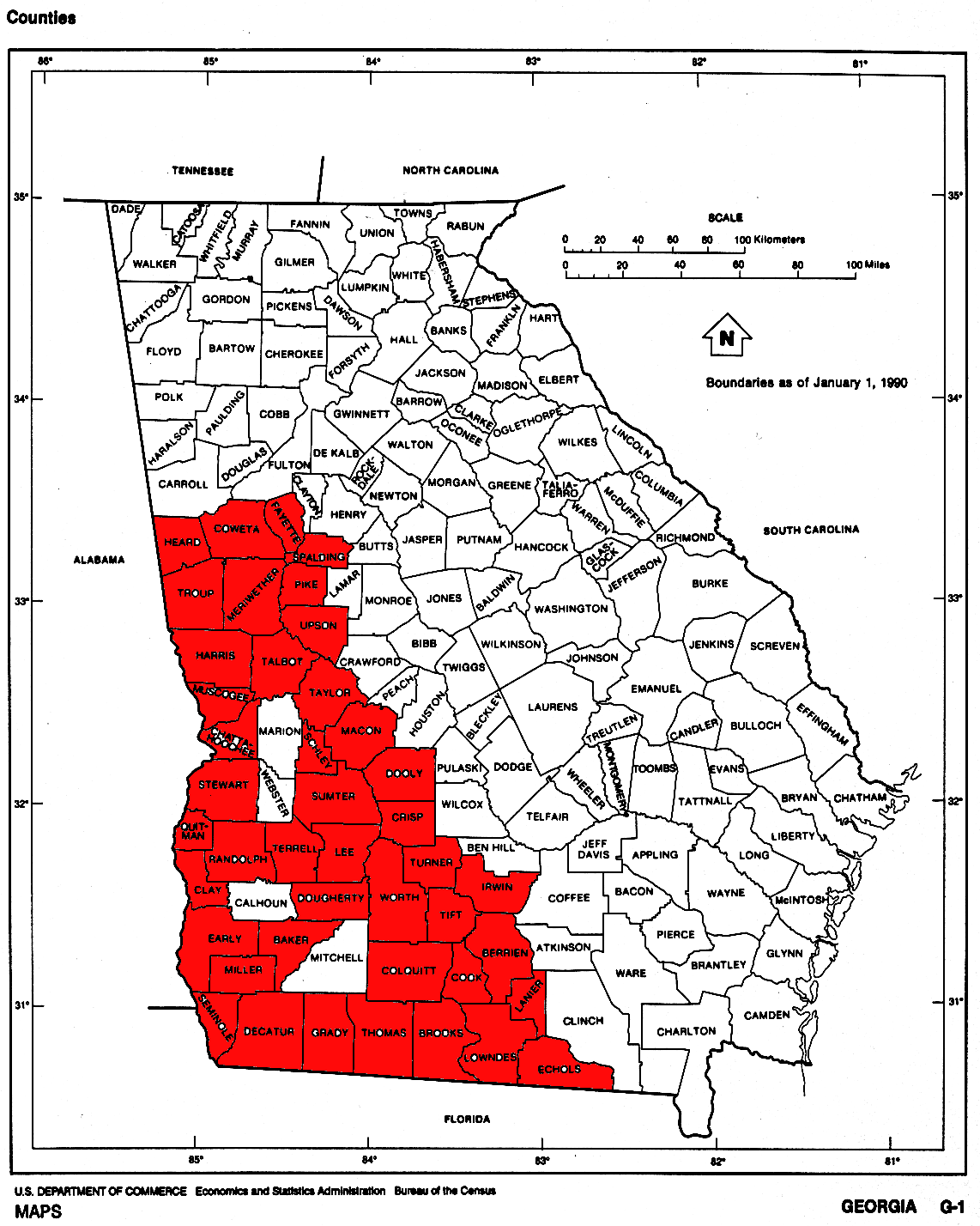 Map of the region