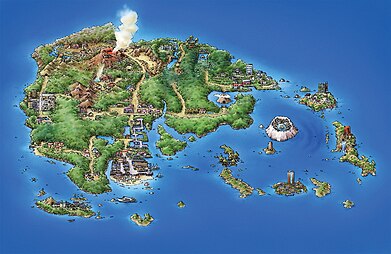Hoenn map in Pokémon Ruby and Sapphire.
