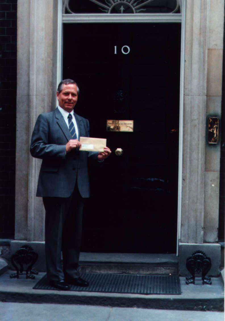 Patrick Haseldine at N°10 Downing Street in July 1994