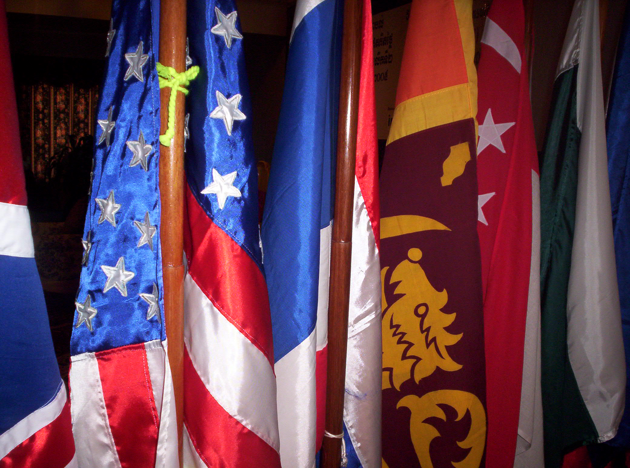 Flags from across Asia, at FOSSAP II.