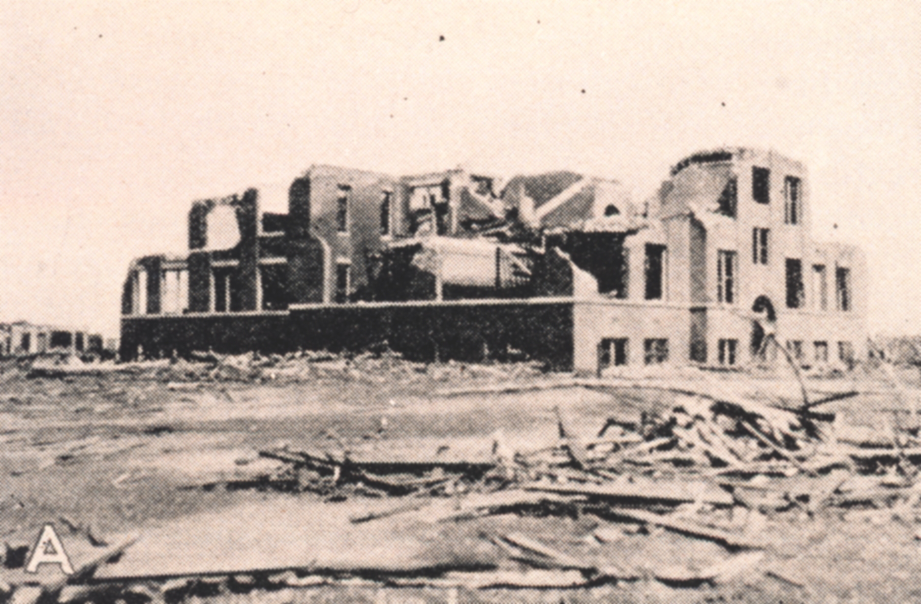 Ruins of the Longfellow School where 17 children were killed during the Great Tri-State Tornado on March 18, 1925. The storm hit the school at about 2:30 p.m.