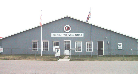 The Great War Flying Museum main hangar at the Brampton airport.