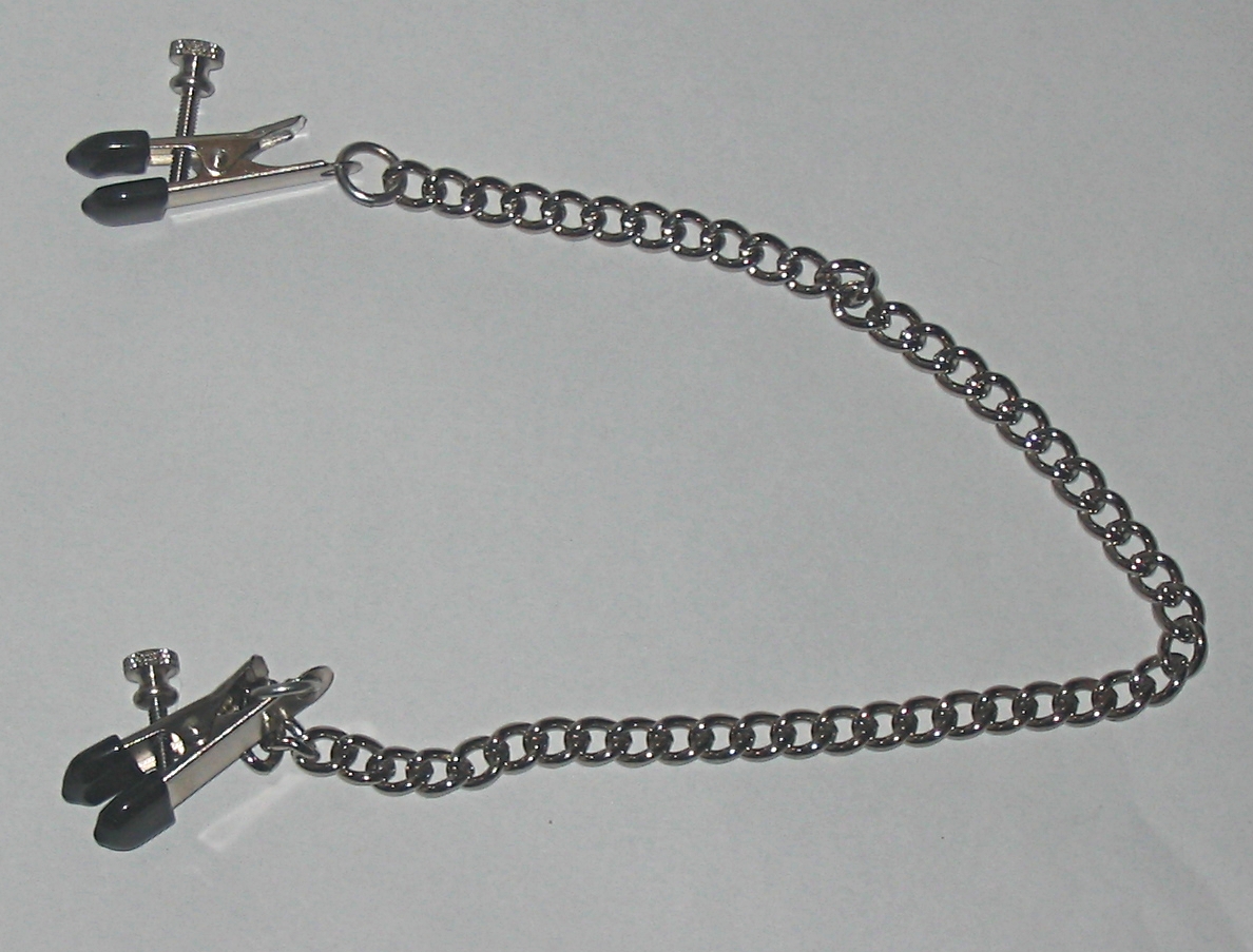 A set of Spartacus Enterprises' alligator-style nipple clamps.