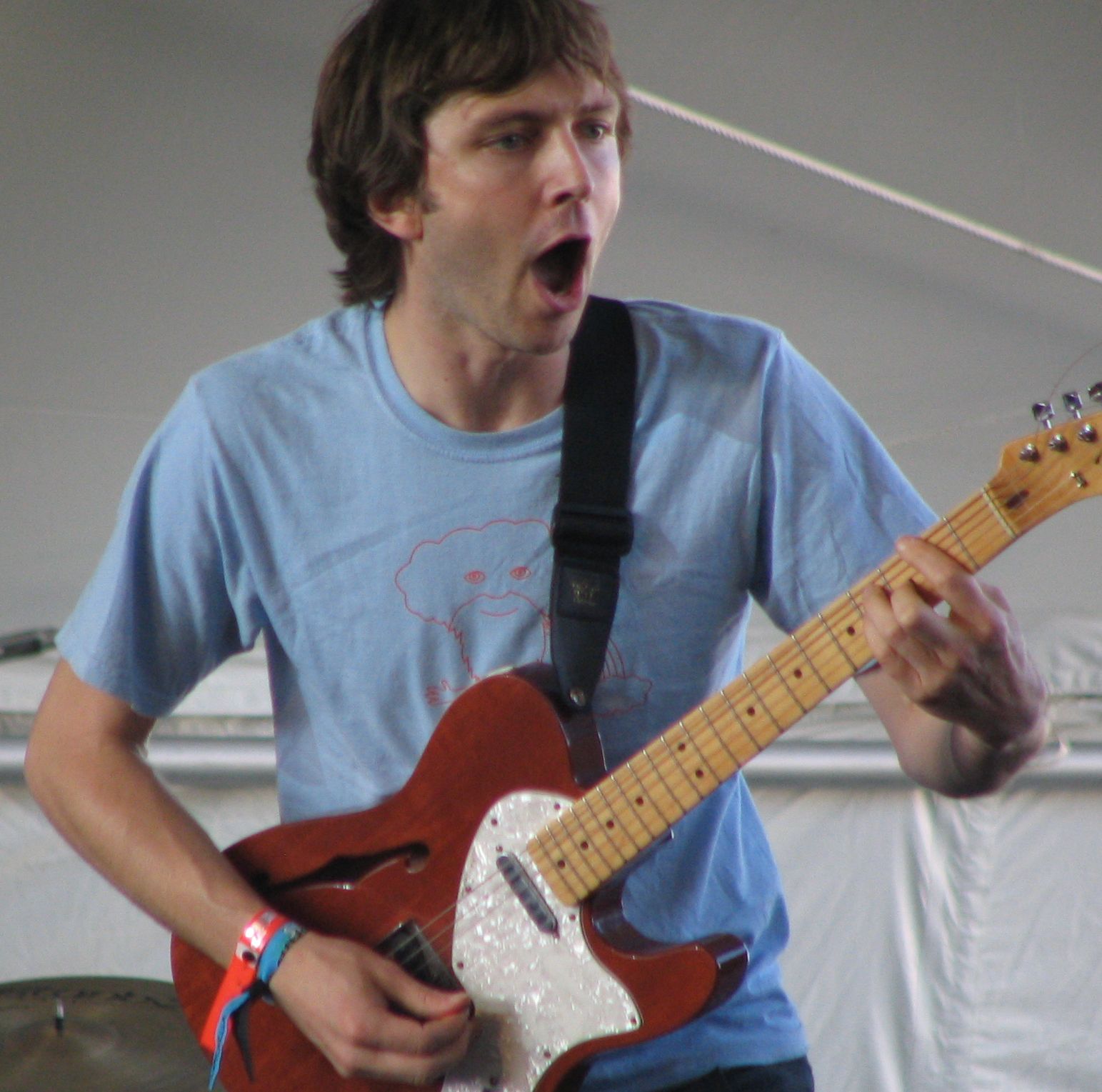 John Dieterich playing live with Deerhoof at the 2006 Coachella Valley Music and Arts Festival