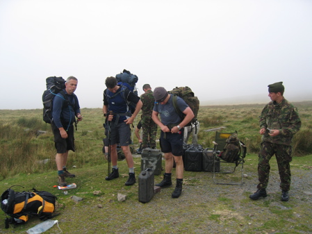 Team Members at a Checkpoint on Dartmoor Team Members at a Checkpoint on Dartmoor