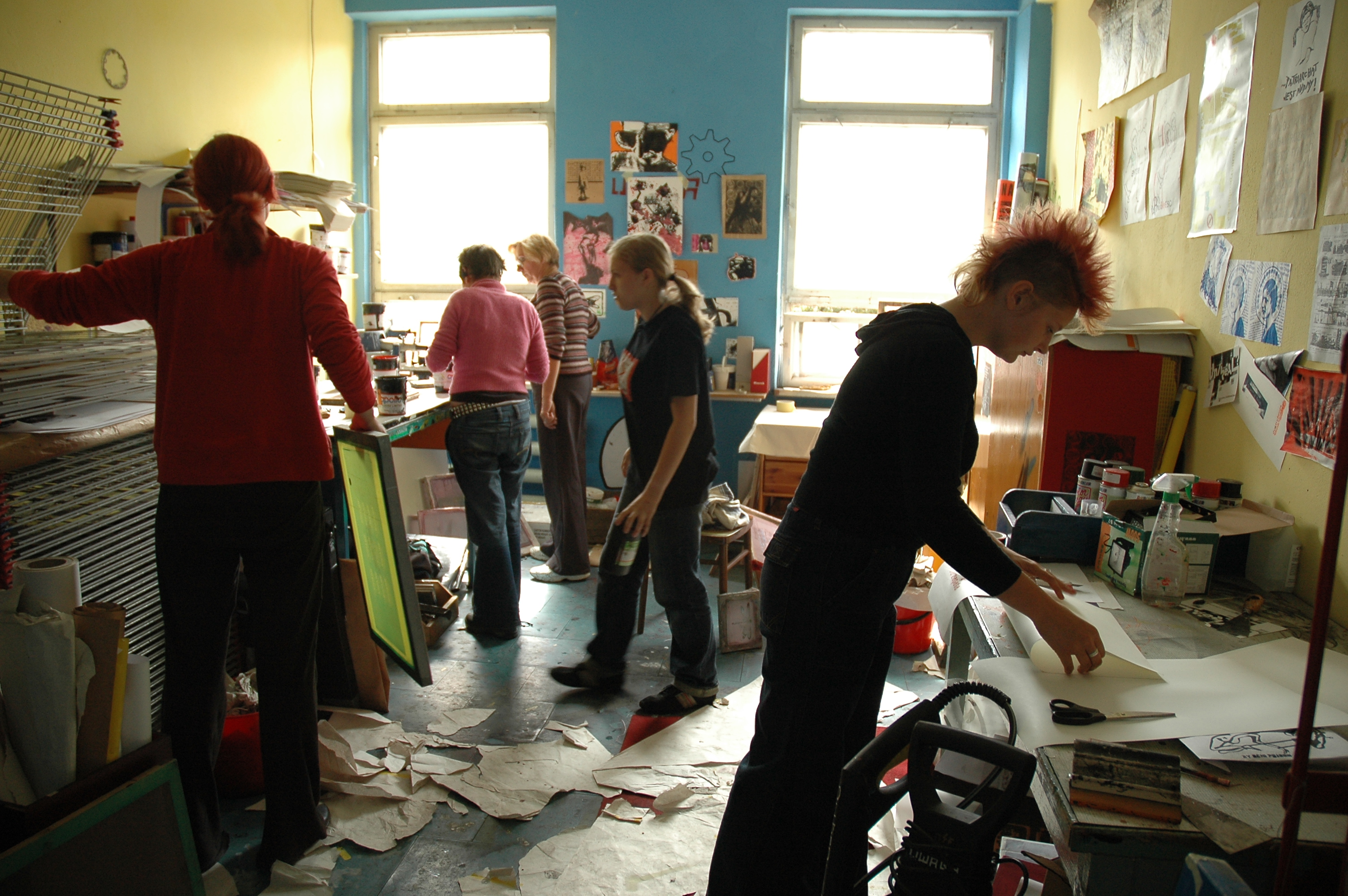 Obin.org screenprinting workshop summer 2005