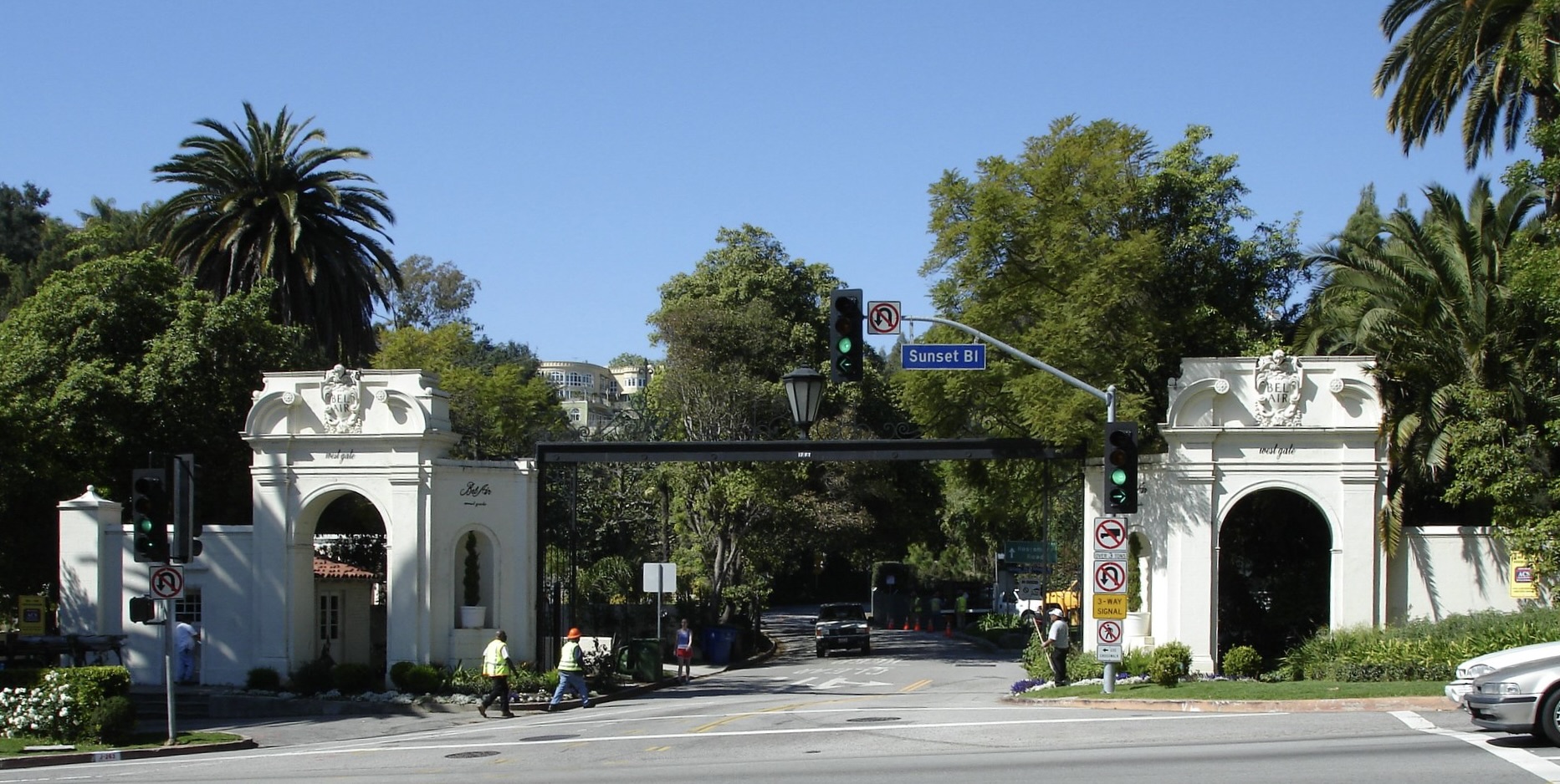 Gates in Bel Air in Los Angeles, California.