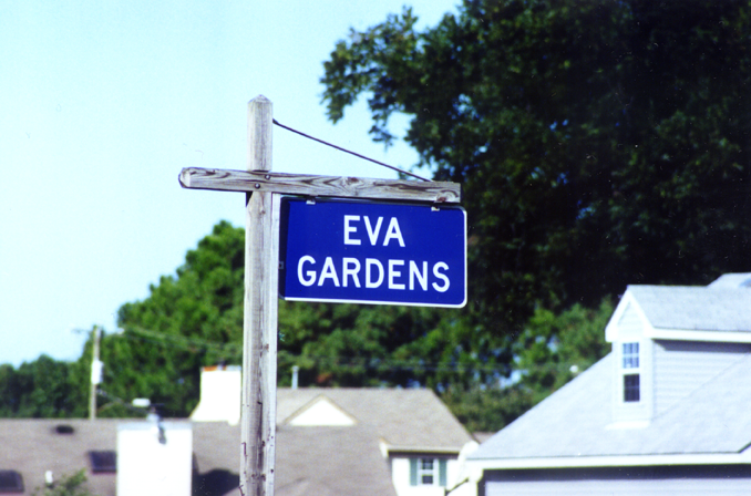 Eva Gardens sign