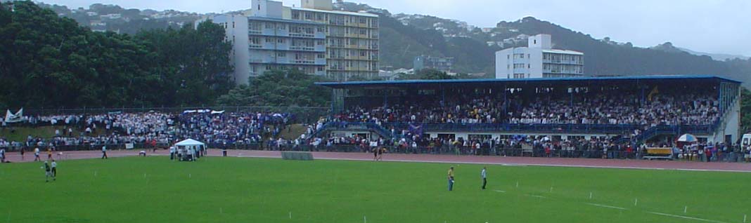 The four colleges on the banks & stands of Newtown Park.