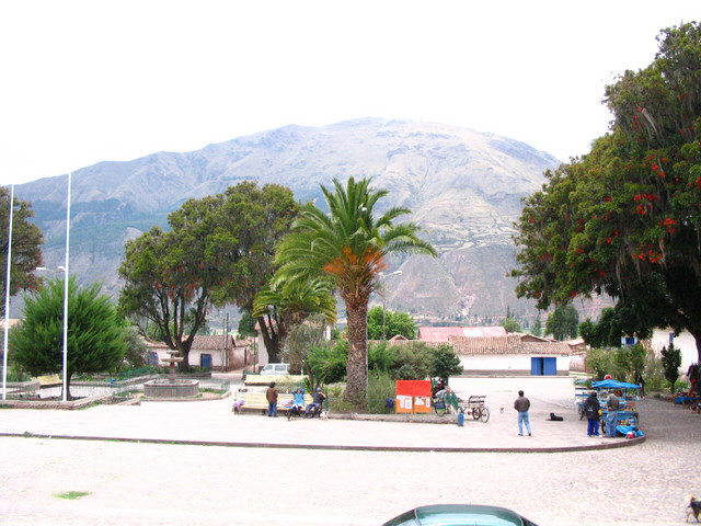 The plaza in Andahuaylillas