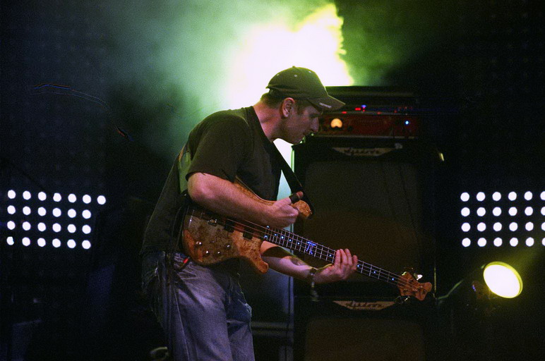 Wojtek Pilichowski during a concert