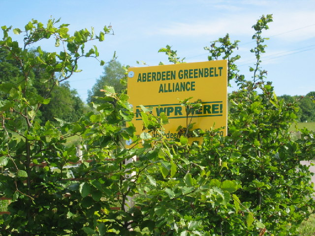 Aberdeen Greenbelt Alliance protest poster