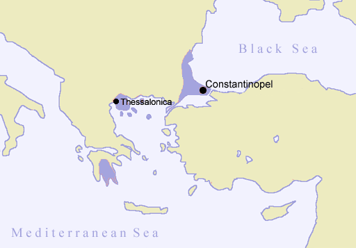 The Byzantine Empire by the year 1400