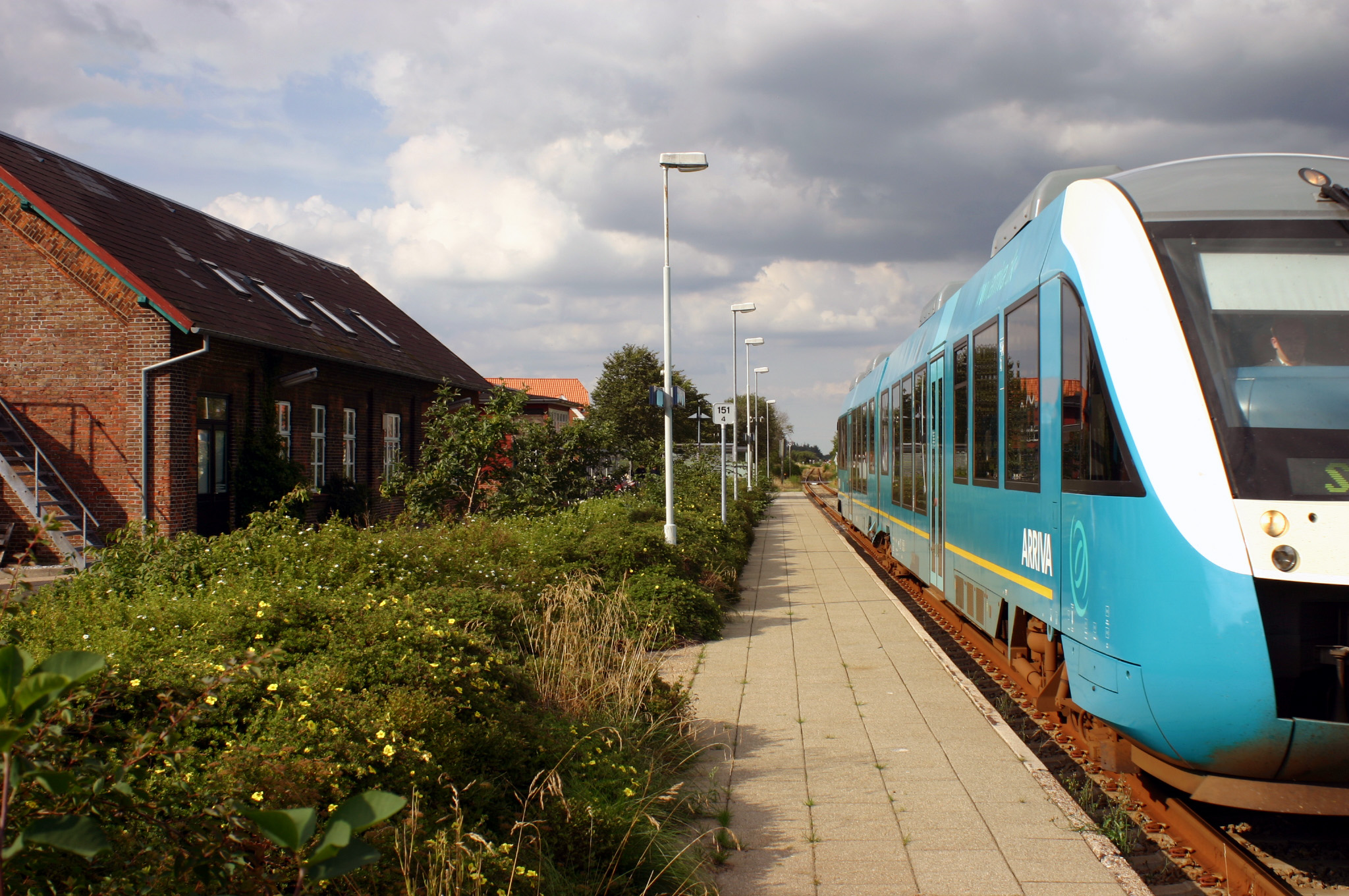 An Arriva train at Tim station, close to Ringkøbing
