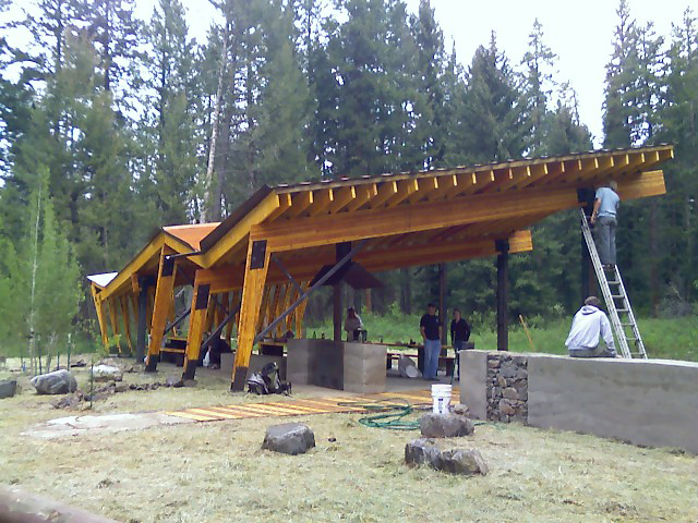 Pine Creek Pavilion Construction