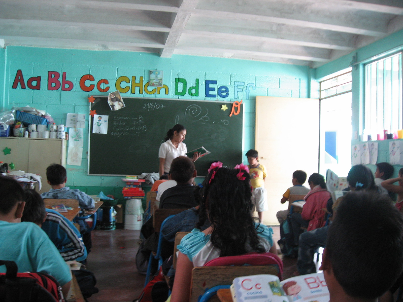 One of two first grade classes at the Fransisco Coll School