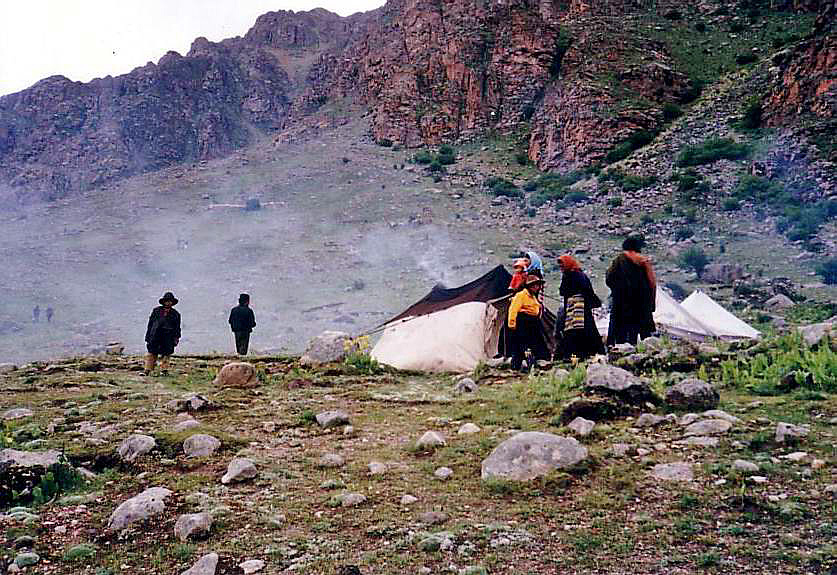 Nomadic camp near Tsurphu Monastery