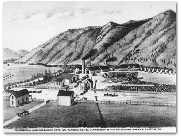 Philadelphia Smelter in Hailey, Idaho, 1884