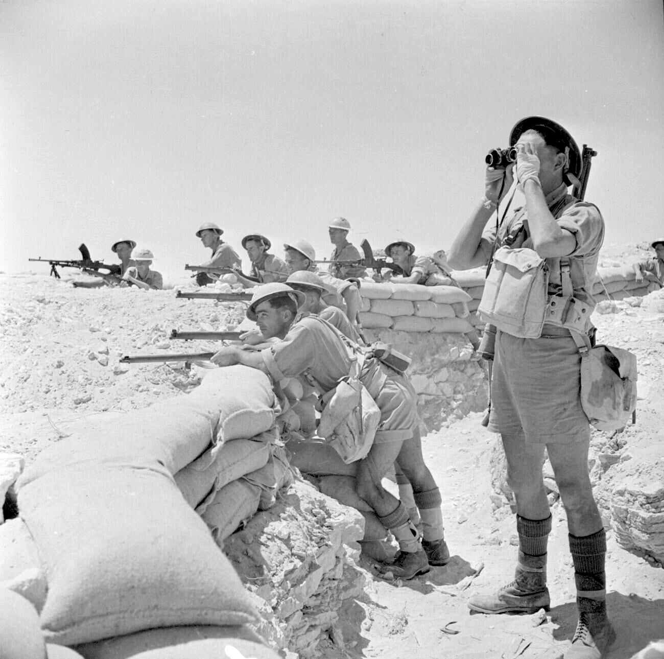 Commonwealth infantry holding the line at El Alamein