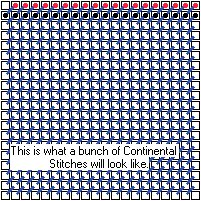 Continental Stitch Example