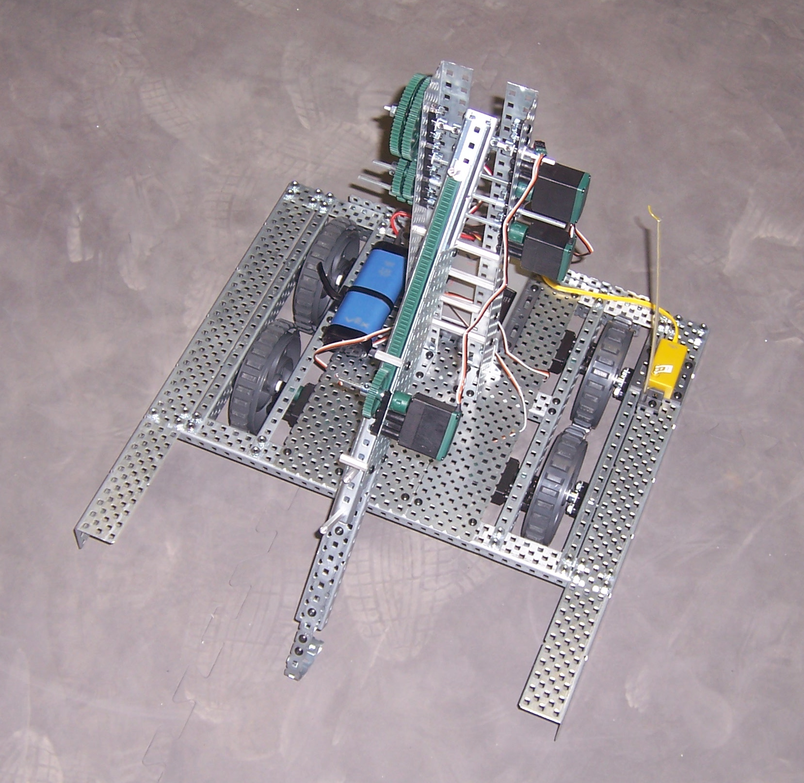 A robot that was made using the vex system to compete in the 2007 FVC competition