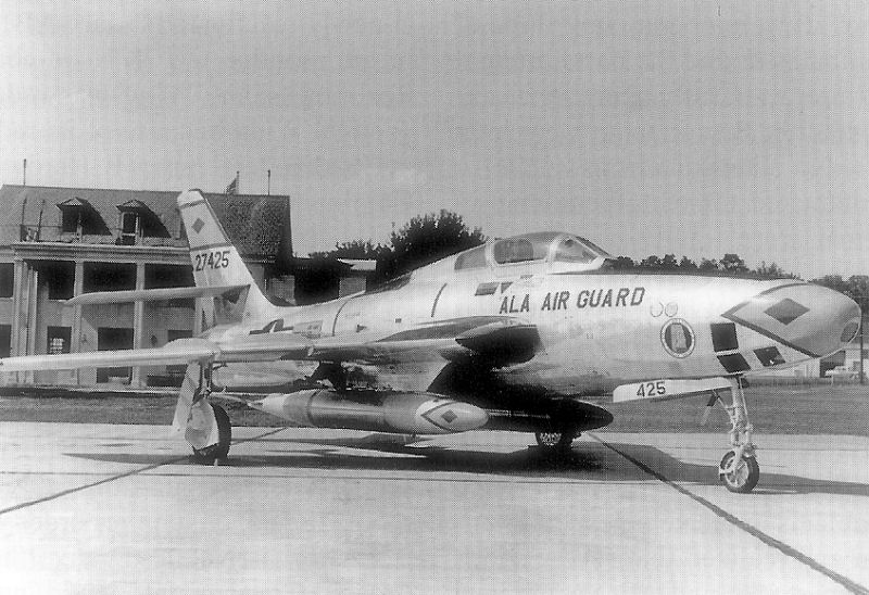 Republic RF-84F-30-RE Thunderflash of the 106th TRS, Alabama Air National Guard, 52-7425 1961