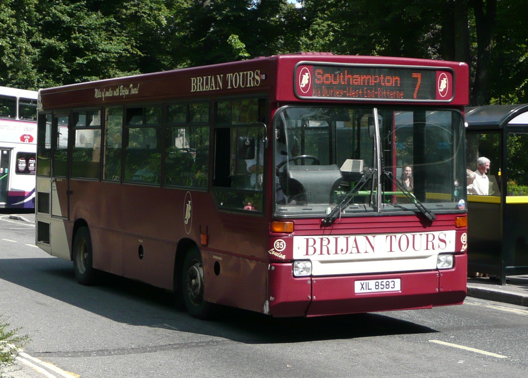 A Brijan Dennis Dart/Plaxton Pointer bus in service in Southampton on route 7. A Brijan Dennis Dart/Plaxton Pointer bus in service in Southampton on route 7.