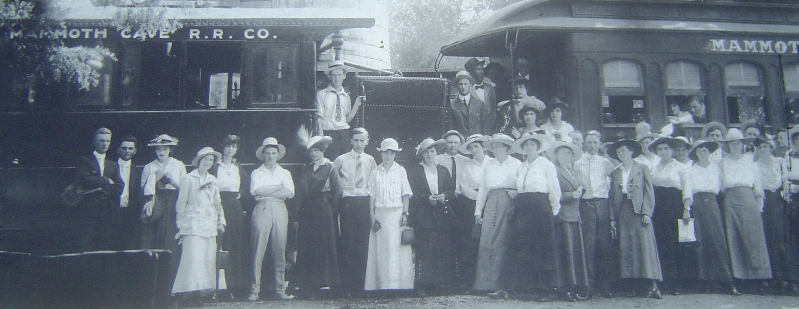 Mammoth Cave Railroad passengers, ca. 1900