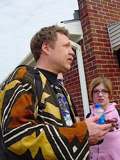 Bob Wood wearing a traditional African dashiki while taking part in an Alabama "Peace Walk" in 2007.