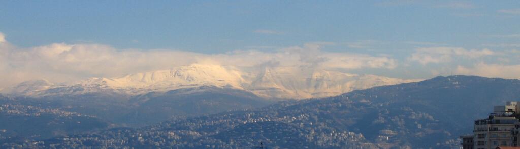Mount Sannine as seen from Beirut