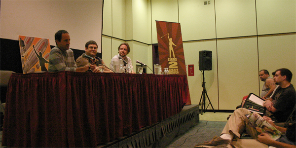 |Paul Gertz, Paul Dini and Matt Toner at Toronto FanExpo 2007