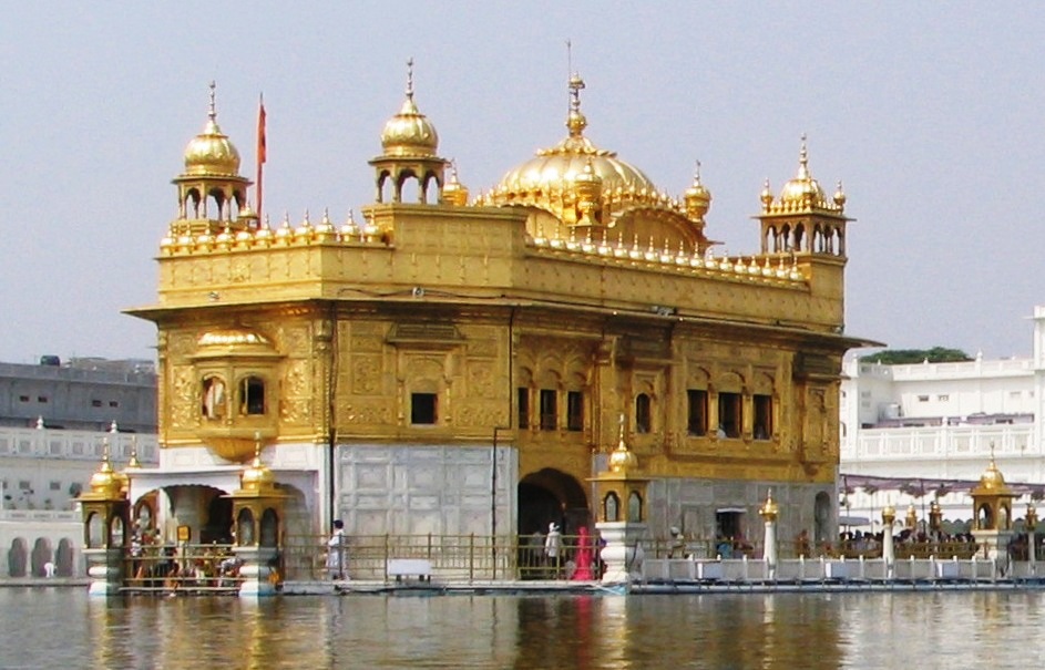 The Harmandir Sahib (The abode of God) – Golden Temple (main building) Complex with Akal Takht Sahib.completed in August 1604 AD