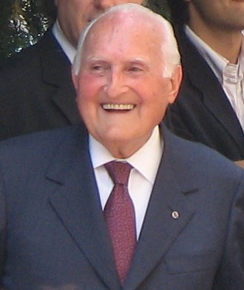 Oscar Luigi Scalfaro, the oldest President who is still living at the age of .