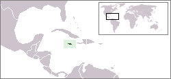 The location of the nation of Jamaica