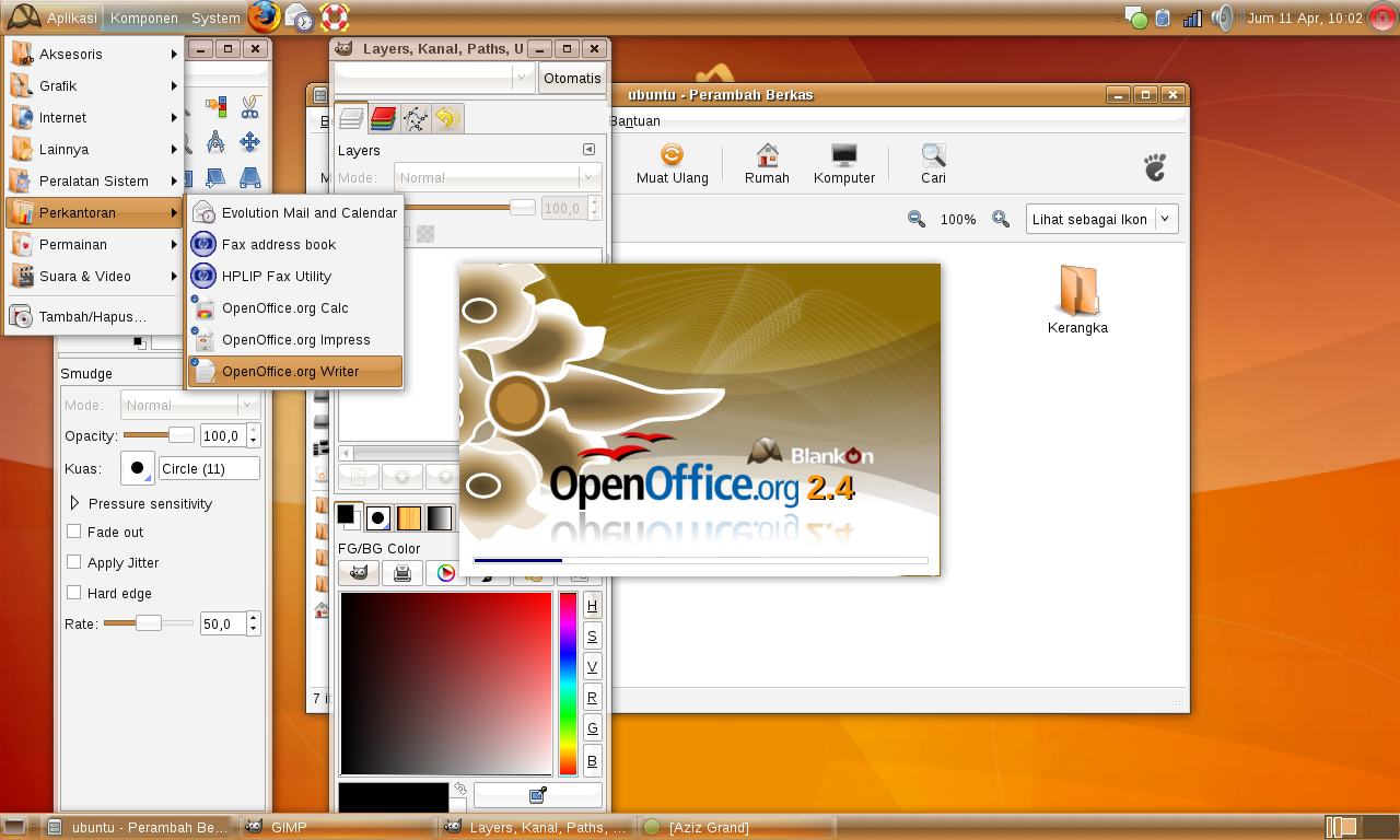 OpenOffice on BlankOn Lontara