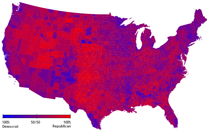 2004 Presidential election by county