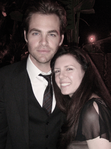 Stover pictured with Chris Pine at the Hollywood Awards in Beverly Hills, CA Stover pictured with Chris Pine at the Hollywood Awards in Beverly Hills, CA