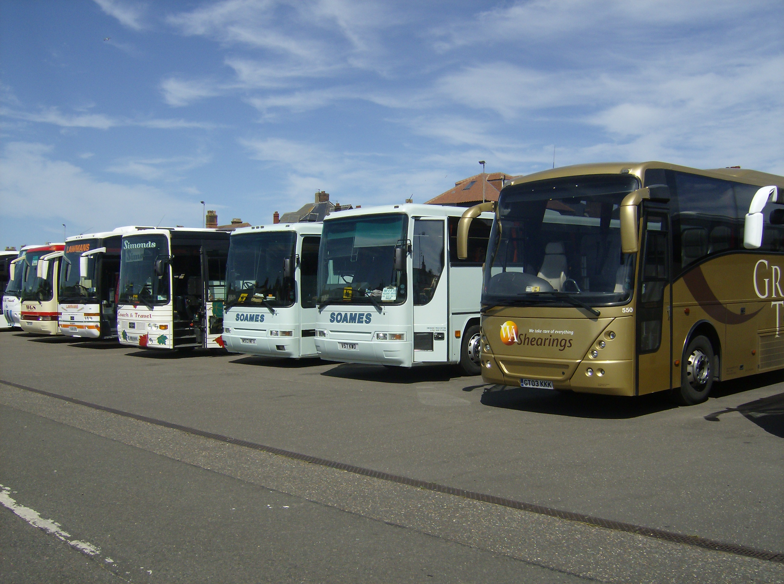 Two Soames coaches at Great Yarmouth.