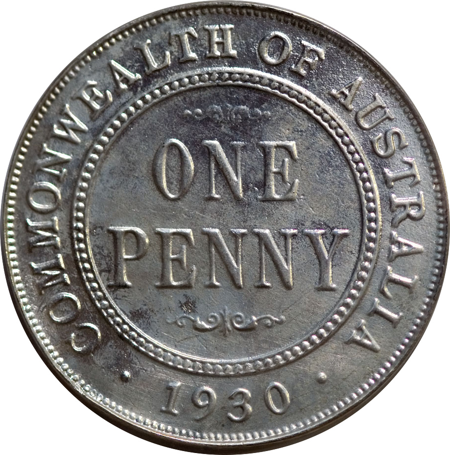 A silver copy of the rare and valuable 1930 Australian penny