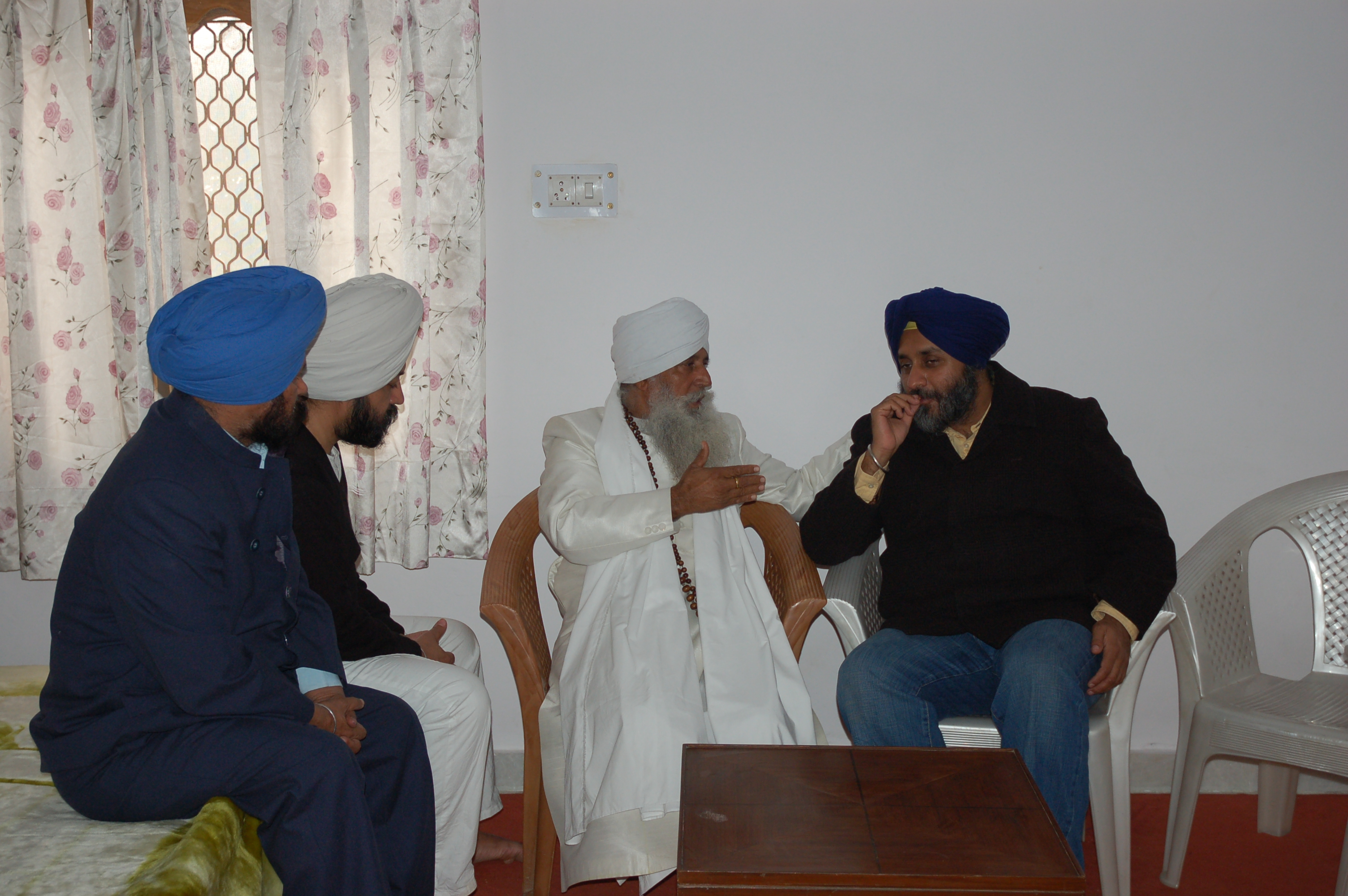 Sukhbir Singh Badal with babaji Sukhbir Singh Badal with babaji